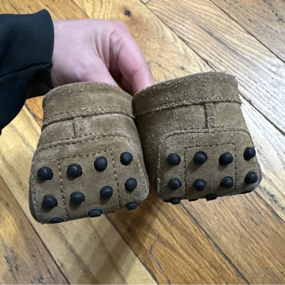 TOD’S Brown Suede Leather Loafers Driving Moccasin Size 39.5 - Picture 8 of 10